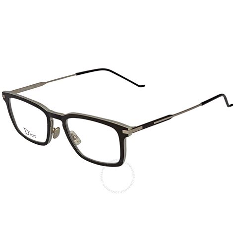 dior homme al13.10o silver black rectangle eyeglasses|Dior 53 mm Matte Silver/Black Eyeglass Frames .